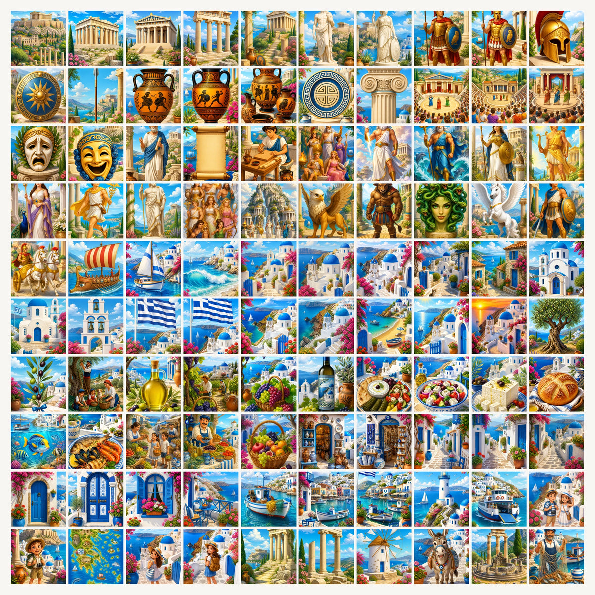Sticker-Set Kinder – 100 Aufkleber pro Motivwelt – DIN-A4 Vinyl, wasserfest – 10 Motivwelten zur Auswahl – Aufkleber Kinder, Sticker Set – Bild 11
