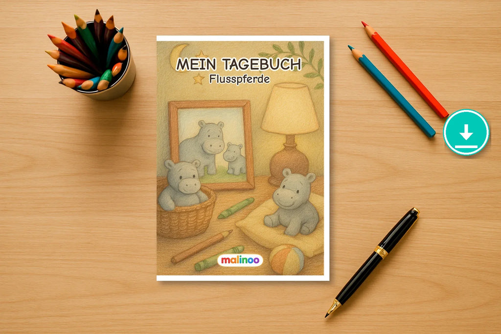 Tagebuch Hippopotamuses Activity Low activity 00 mockup digital