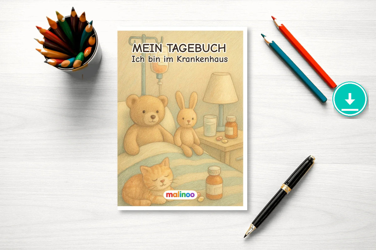 Tagebuch Hospital Stay Medium stay 00 mockup digital