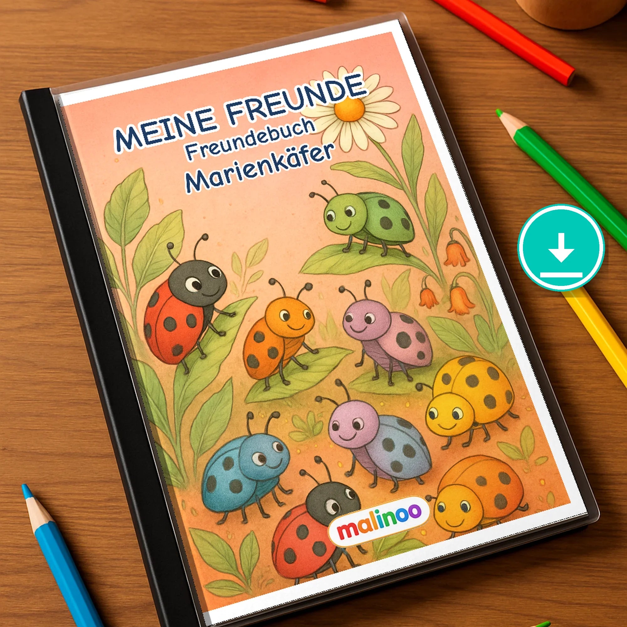 Freundebuch Ladybug 00 mockup digital