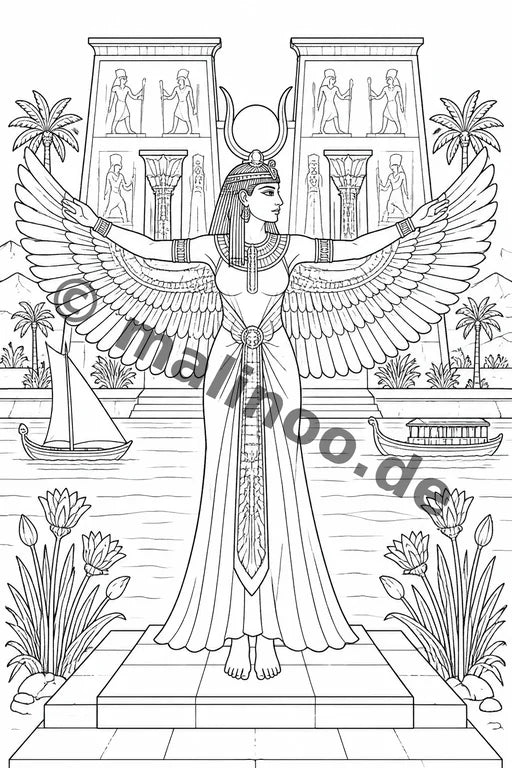 Ägypten Malbuch 100 Ausmalbilder PDF Download – Vorschaubild 2