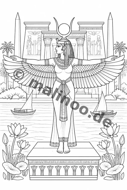 Ägypten Malbuch 100 Ausmalbilder PDF Download – Vorschaubild 2