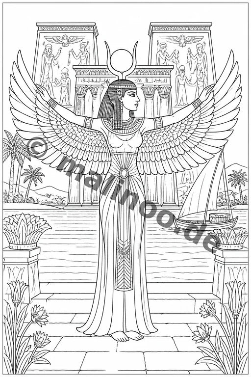 Ägypten Malbuch 100 Ausmalbilder PDF Download – Vorschaubild 2