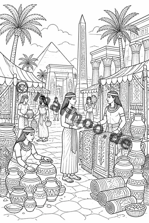 Ägypten Malbuch 100 Ausmalbilder PDF Download – Vorschaubild 3