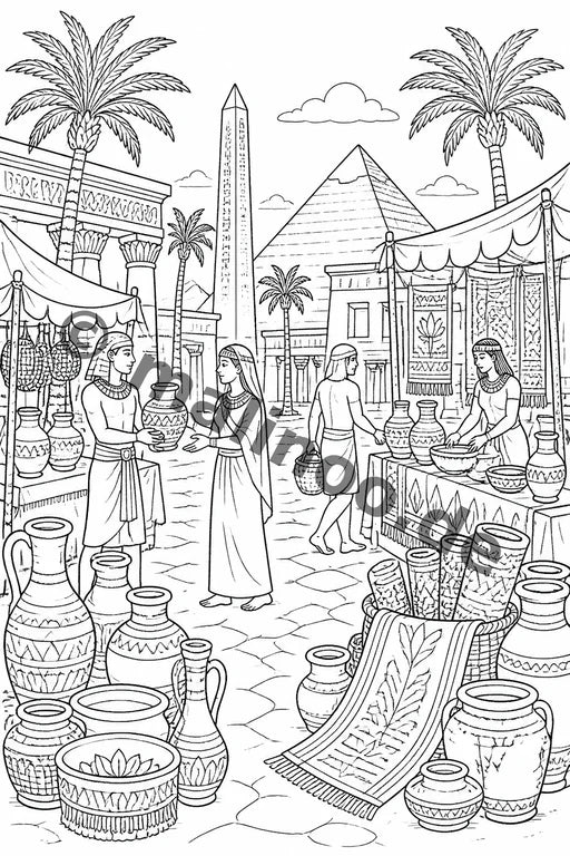 Ägypten Malbuch 100 Ausmalbilder PDF Download – Vorschaubild 3