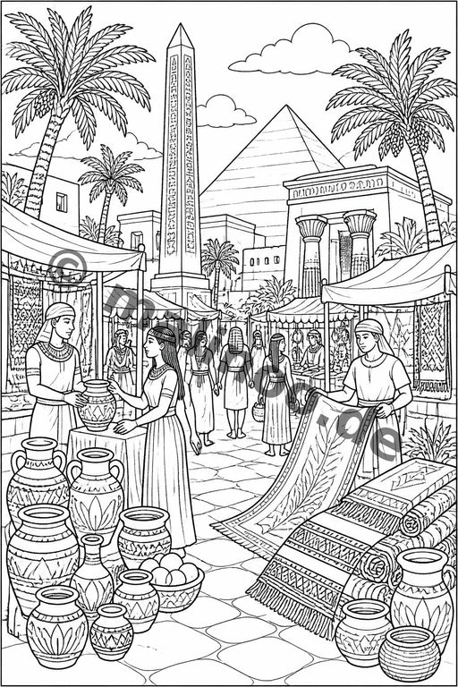 Ägypten Malbuch 100 Ausmalbilder PDF Download – Vorschaubild 3