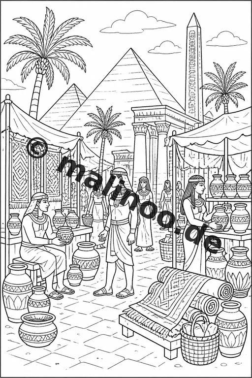 Ägypten Malbuch 100 Ausmalbilder PDF Download digital – Vorschaubild 3