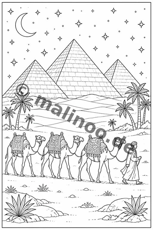 Ägypten Malbuch 100 Ausmalbilder PDF Download – Vorschaubild 4
