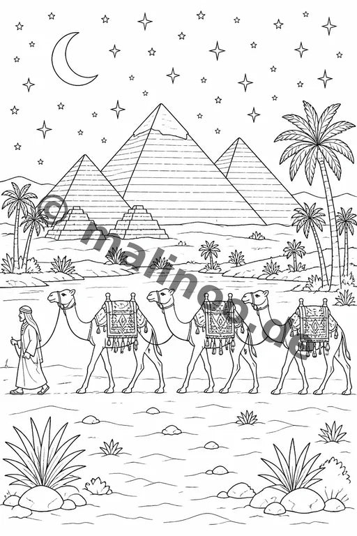 Ägypten Malbuch 100 Ausmalbilder PDF Download – Vorschaubild 4