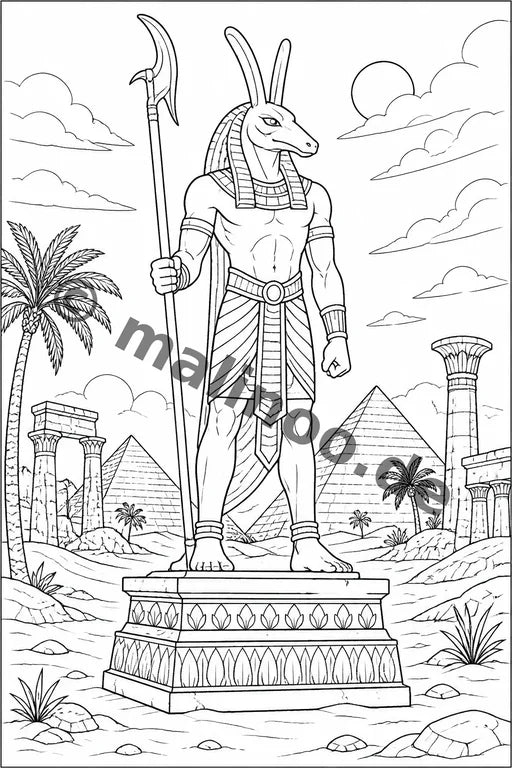 Ägypten Malbuch 100 Ausmalbilder gedruckt+gebunden – Vorschaubild 10
