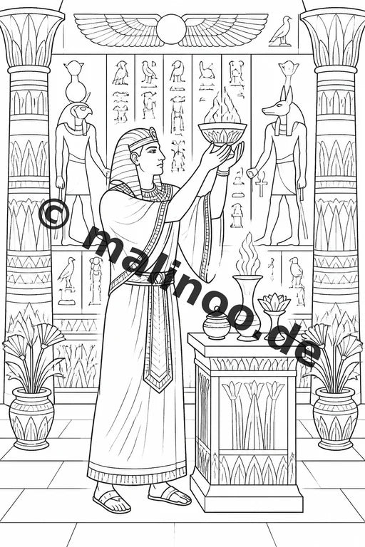 Ägypten Malbuch 100 Ausmalbilder gedruckt und gebunden – Vorschaubild 5