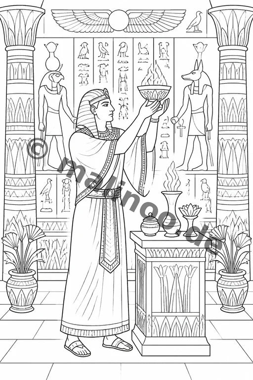 Ägypten Malbuch 100 Ausmalbilder gedruckt+gebunden – Vorschaubild 5