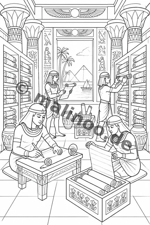 Ägypten Malbuch 100 Ausmalbilder gedruckt+gebunden – Vorschaubild 8