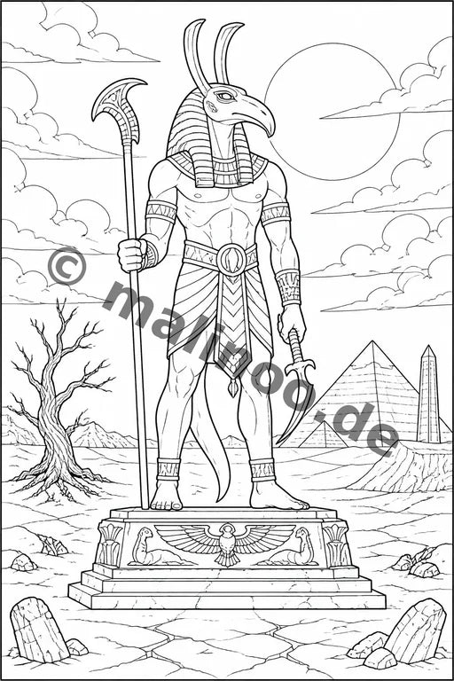Ägypten Malbuch 100 Ausmalbilder gedruckt+lose – Vorschaubild 10