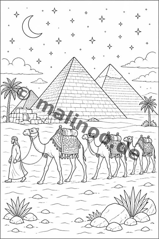 Ägypten Malbuch 100 Ausmalbilder gedruckt+lose – Vorschaubild 4