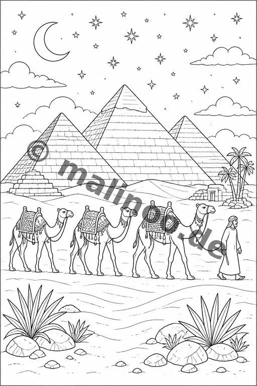 Ägypten Malbuch 100 Ausmalbilder gedruckt+lose – Vorschaubild 4