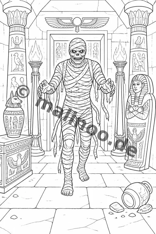 Ägypten Malbuch 100 Ausmalbilder gedruckt+lose – Vorschaubild 6
