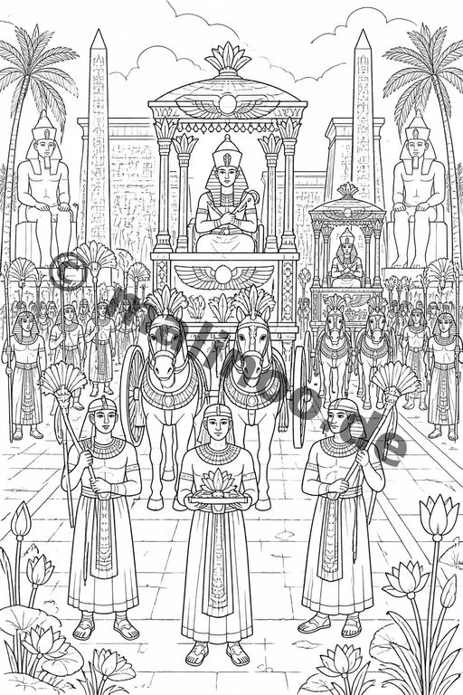 Ägypten Malbuch 100 Ausmalbilder gedruckt+lose – Vorschaubild 7