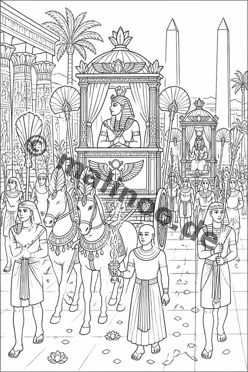 Ägypten Malbuch 100 Ausmalbilder gedruckt+lose – Vorschaubild 7