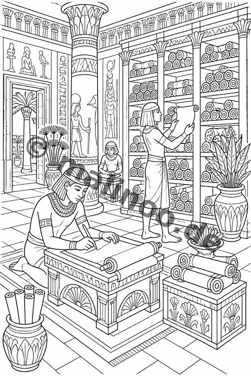 Ägypten Malbuch 100 Ausmalbilder gedruckt+lose – Vorschaubild 8