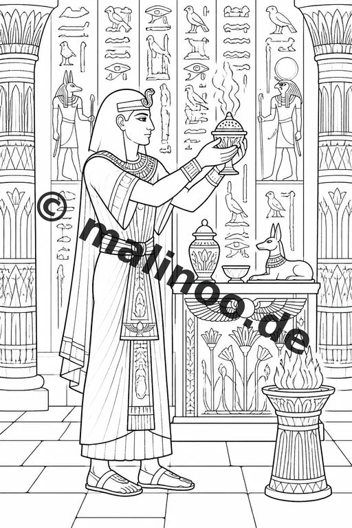Ägypten Malbuch 20 Ausmalbilder PDF Download digital – Vorschaubild 5