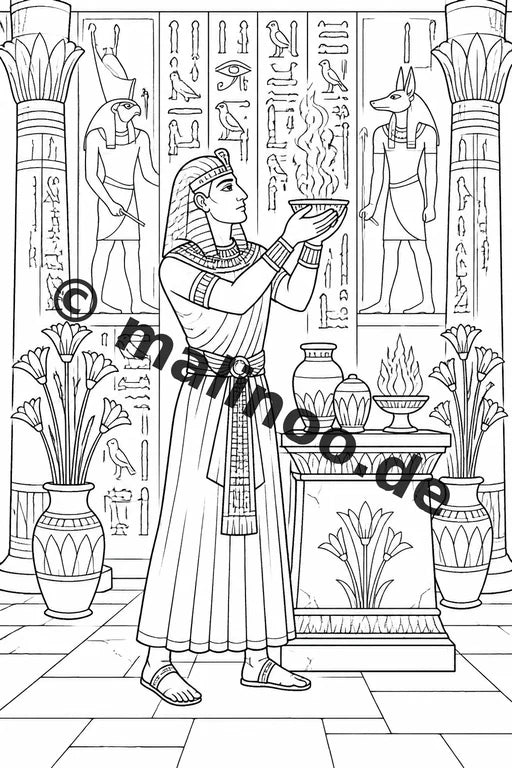 Ägypten Malbuch 20 Ausmalbilder PDF Download digital – Vorschaubild 5
