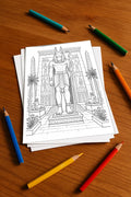 Ägypten Malbuch 20 Ausmalbilder gedruckt+lose – Mockup-Ansicht