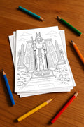 Ägypten Malbuch 20 Ausmalbilder gedruckt+lose – Mockup-Ansicht