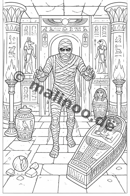 Ägypten Malbuch 20 Ausmalbilder gedruckt+lose – Vorschaubild 6