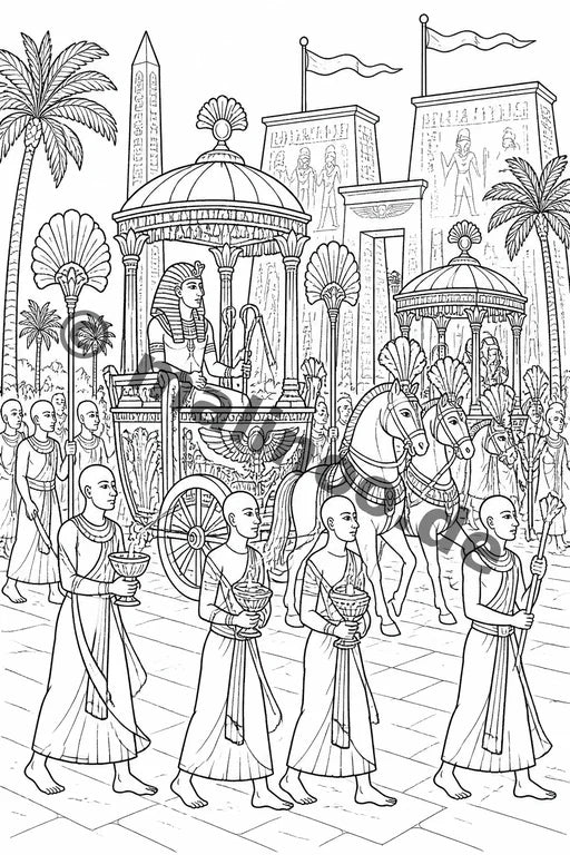 Ägypten Malbuch 20 Ausmalbilder gedruckt+lose – Vorschaubild 7