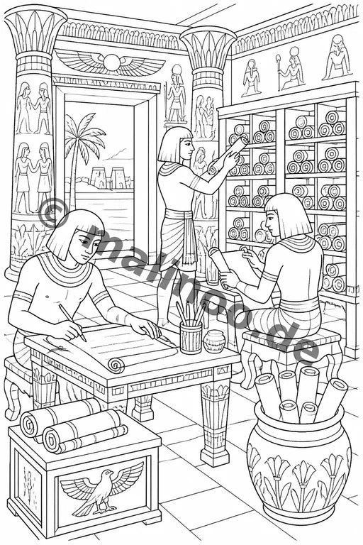 Ägypten Malbuch 20 Ausmalbilder gedruckt+lose – Vorschaubild 8