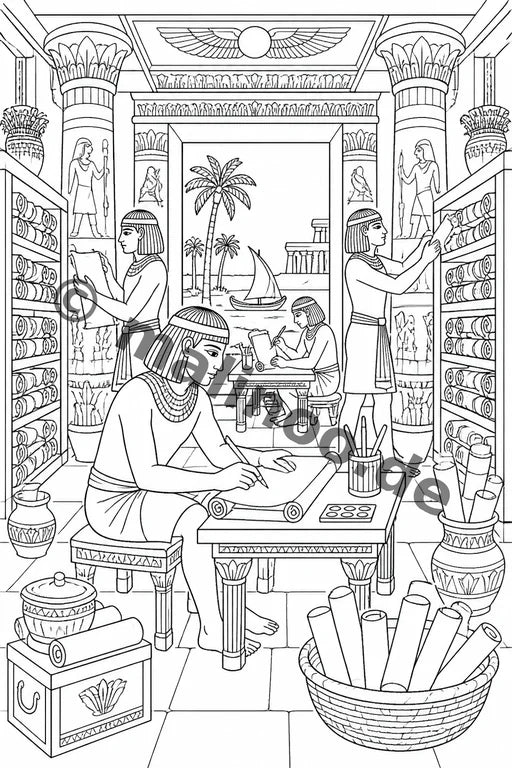 Ägypten Malbuch 20 Ausmalbilder gedruckt+lose – Vorschaubild 8