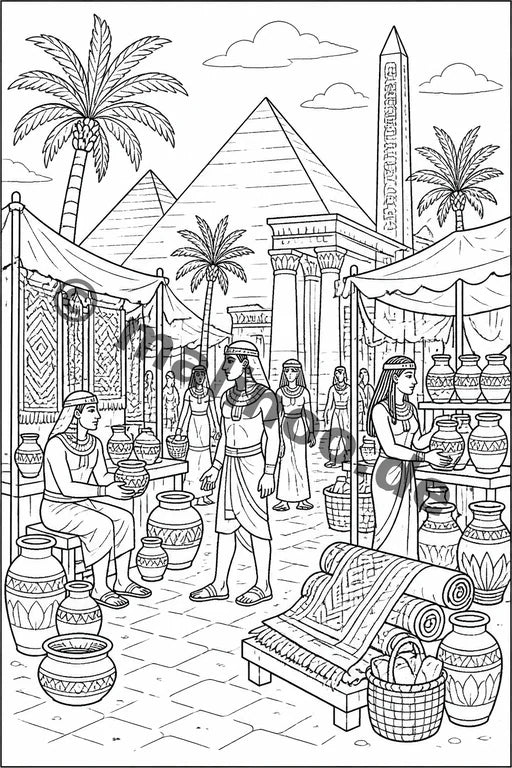 Ägypten Malbuch 50 Ausmalbilder PDF Download – Vorschaubild 3