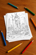 Ägypten Malbuch 50 Ausmalbilder gedruckt+lose – Mockup-Ansicht