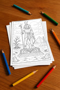 Ägypten Malbuch 50 Ausmalbilder gedruckt+lose – Mockup-Ansicht