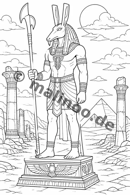 Ägypten Malbuch 50 Ausmalbilder gedruckt+lose – Vorschaubild 10