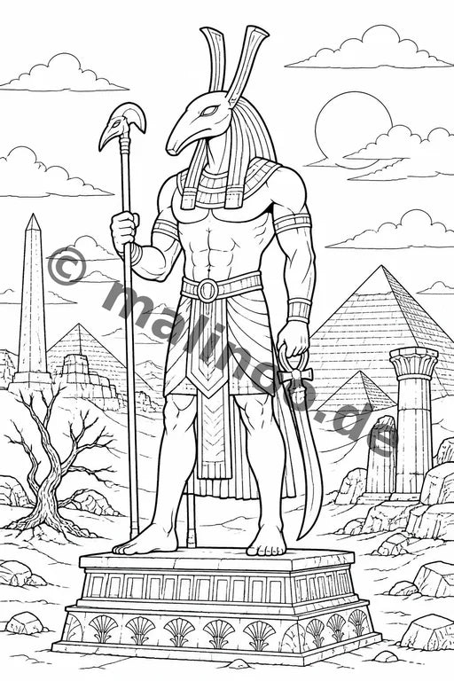 Ägypten Malbuch 50 Ausmalbilder gedruckt+lose – Vorschaubild 10