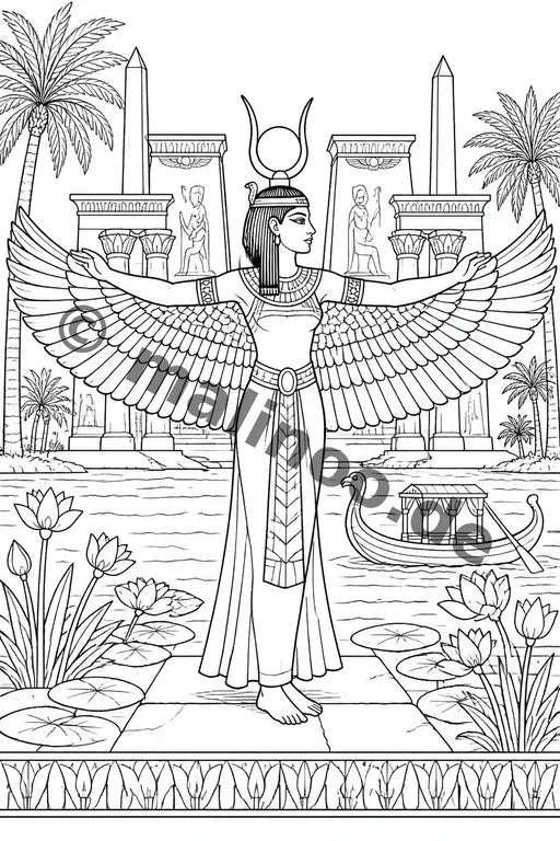 Ägypten Malbuch 50 Ausmalbilder gedruckt+lose – Vorschaubild 2