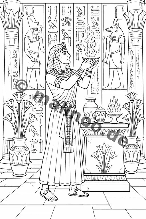 Ägypten Malbuch 50 Ausmalbilder gedruckt+lose – Vorschaubild 5