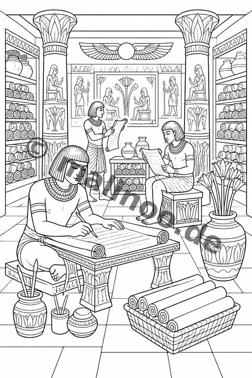 Ägypten Malbuch 50 Ausmalbilder gedruckt+lose – Vorschaubild 8