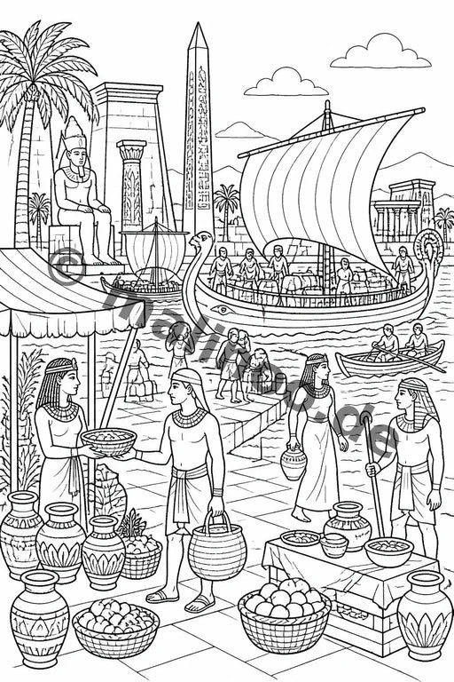 Ägypten Malbuch 50 Ausmalbilder gedruckt+lose – Vorschaubild 9