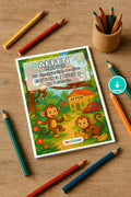 Affen Malbuch 20 Ausmalbilder PDF Download – Mockup-Ansicht