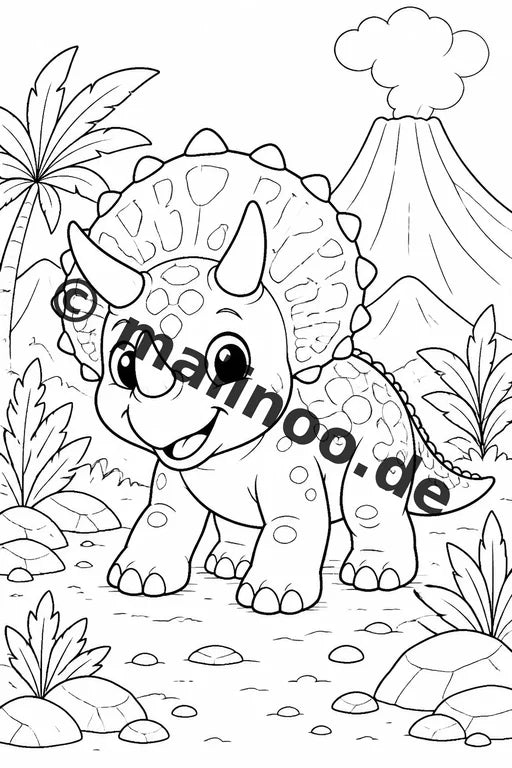Baby-Dinosaurier Malbuch 50 Ausmalbilder gedruckt und gebunden – Vorschaubild 4