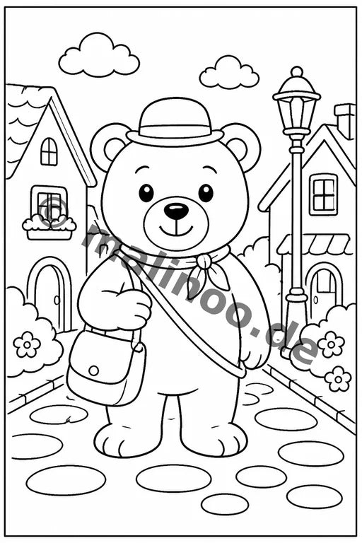Bären Malbuch 100 Ausmalbilder PDF Download – Vorschaubild 5
