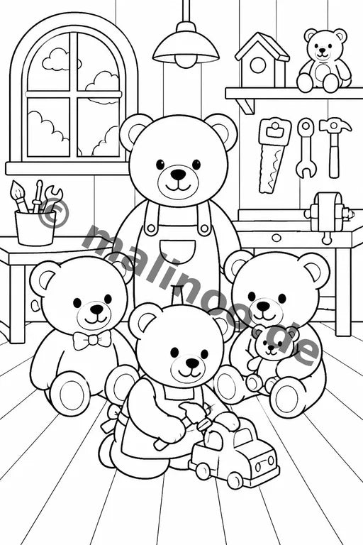 Bären Malbuch 20 Ausmalbilder PDF Download – Vorschaubild 4