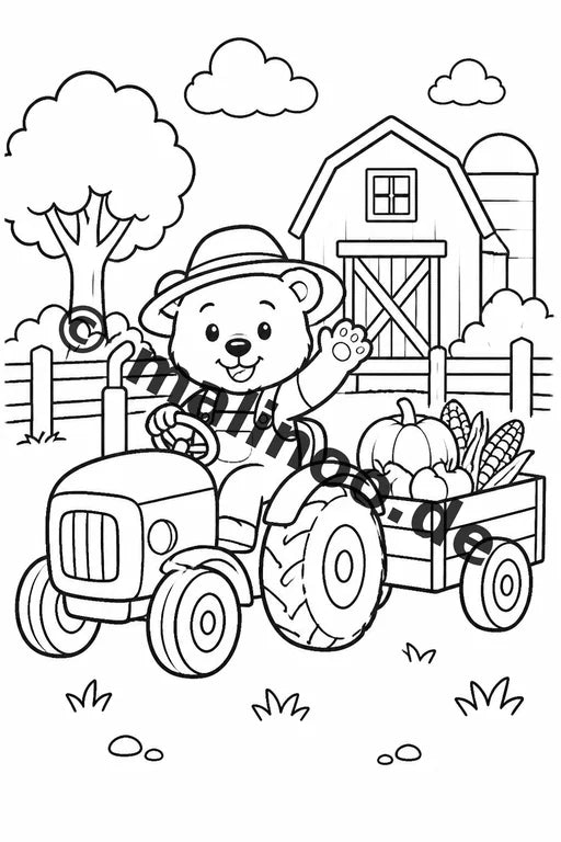 Bären Malbuch 50 Ausmalbilder PDF Download digital – Vorschaubild 4