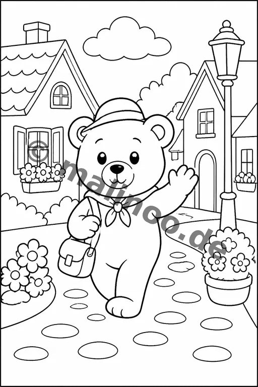 Bären Malbuch 50 Ausmalbilder PDF Download – Vorschaubild 5