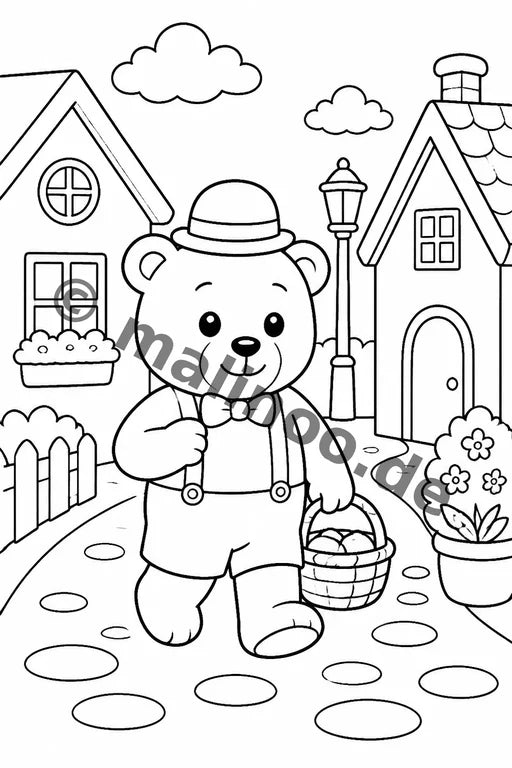 Bären Malbuch 50 Ausmalbilder PDF Download – Vorschaubild 5