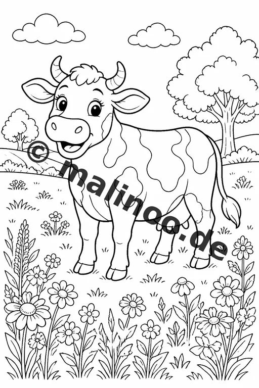 Bauernhof Malbuch 100 Ausmalbilder PDF Download digital – Vorschaubild 1