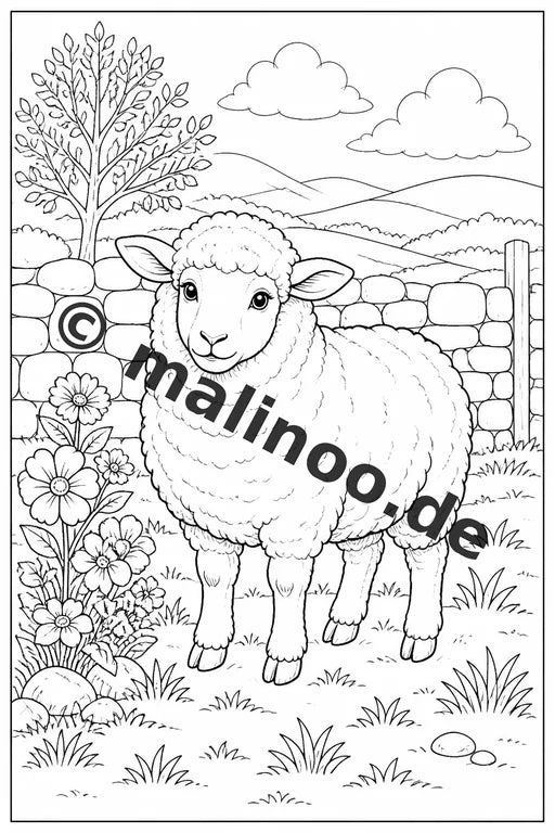 Bauernhof Malbuch 100 Ausmalbilder gedruckt, ungebunden – Vorschaubild 2